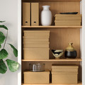 GÄRDESGÅRD Storage box with lid, natural, 25x35x8 cm