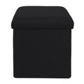 Folding Storage Pouffe Vels Atom, black
