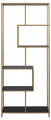 Shelving Unit Seaford II, gold/black