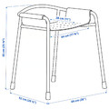 BÄSINGEN Shower chair, anthracite