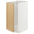 METOD Base cab f sink/waste sorting, white/Forsbacka oak, 40x60 cm