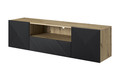 Wall-Mounted TV Cabinet Asha 167 cm, artisan/matt black