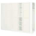 PAX / BERGSBO Wardrobe combination, white white/white, 255x60x201 cm