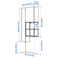 ENHET Storage combination, white, 90x32x180 cm