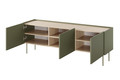 Three-Door TV Cabinet Desin 170, olive/nagano oak
