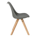 Dining Chair Norden Star Square, natural/dark grey