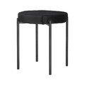 Stool Madonna, velvet, black