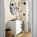 BESTÅ Storage combination with doors, white, Smeviken/Kabbarp white, 120x42x74 cm