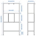 BAGGEBO Shelving unit, metal, white, 60x25x116 cm