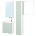 ENHET Bathroom, white/pale grey-green, 64x33x65 cm