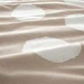 KLYNNETÅG Duvet cover and 2 pillowcases, beige/white/dotted, 200x200/50x60 cm
