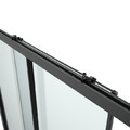 GoodHome Sliding Shower Door Ledava 100 cm, matt black/transparent