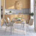 SKÅLSTA Table leg, straight light grey-beige