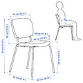 VIHALS / VIHALS Table and 2 chairs, white white/white Tibbleby beige-grey, 74x74 cm
