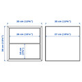 EKET Wall-mounted cabinet combination, with 2 drawers/walnut effect, 175x35x70 cm