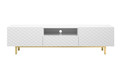 TV Cabinet Scalia II 190, matt white, gold legs