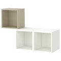 EKET Wall-mounted cabinet combination, beige/white, 105x35x70 cm