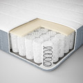 LYNGÖR Divan bed, Vesteröy medium firm/light blue dark grey, Standard King