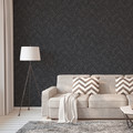 GoodHome Vinyl Wallpaper on Fleece Lolit, black/gold