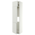 METOD High cab f fridge/freezer w 3 doors, white/Aspudden light grey, 60x60x240 cm