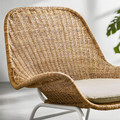 FRYKSÅS Armchair with cushion, rattan/Risane natural