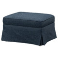 EKTORP Armchair and footstool, Kilanda dark blue