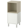EKET Cabinet combination with legs, white/beige, 35x35x80 cm