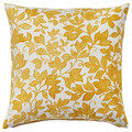 FJUNKLOCKA Cushion cover, yellow/white, 50x50 cm