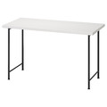 LAGKAPTEN / SPÄND Desk, white/black, 120x60 cm