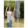 HÖGÖN / IGGÖN Parasol with base, grey/dark grey, 270 cm