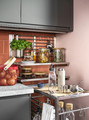 MITTLED LED kitchen worktop lighting strip, dimmable aluminium-colour, 60 cm