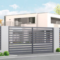 Double Swing Gate Steel 400 x 154 cm