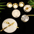Plate Pearl Gold 20cm, white