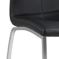 Chair Asama, black, chrome legs