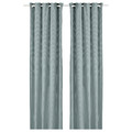 MOALINA Curtains, 1 pair, light blue, 145x300 cm