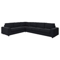 VIMLE Cover for corner sofa, 5-seat, with wide armrests/Saxemara black-blue