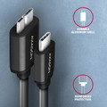 AXAGON USB Cable BUMM3-CM10AB cable USB Micro-B USB-C