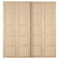 BERGSBO Pair of sliding doors, white stained oak effect, 200x236 cm