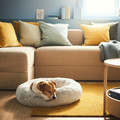 UTSÅDD Pet bed, light grey, M