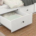 HEMNES Day-bed w 3 drawers/2 mattresses, white/Åfjäll firm, 80x200 cm