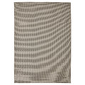 VIRKLUND Rug flatwoven, in/outdoor, beige/dark grey, 160x230 cm