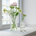 SMÄLLSPIREA Vase, clear glass/patterned, 22 cm