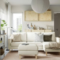 SALTSJÖBADEN 3-seat sofa with chaise longue, Blekinge white