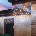 Christmas Curtain Lights In-/Outdoor 200 LED 9.6m, icicles, warm white/cool white mix