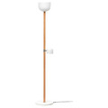 MOSSPLYM Floor uplighter/reading lamp, opal white glass/oak, 180 cm