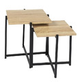 Set of 2 Side Tables, natual