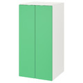 SMÅSTAD / PLATSA Wardrobe, white green/with 3 shelves, 60x57x123 cm