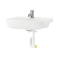 BJÖRKÅN Wash-basin w water trap/mixer tap, white, 54x40 cm