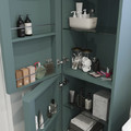 GoodHome Wall-mounted Bathroom High Cabinet Himalia 160 cm, green