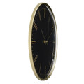 Wall Clock Luce, black/gold